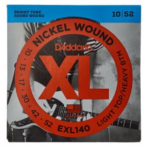D'Addario EXL140 Nickel Wound Light Top Heavy Bottom Electric Strings (.010-.052)